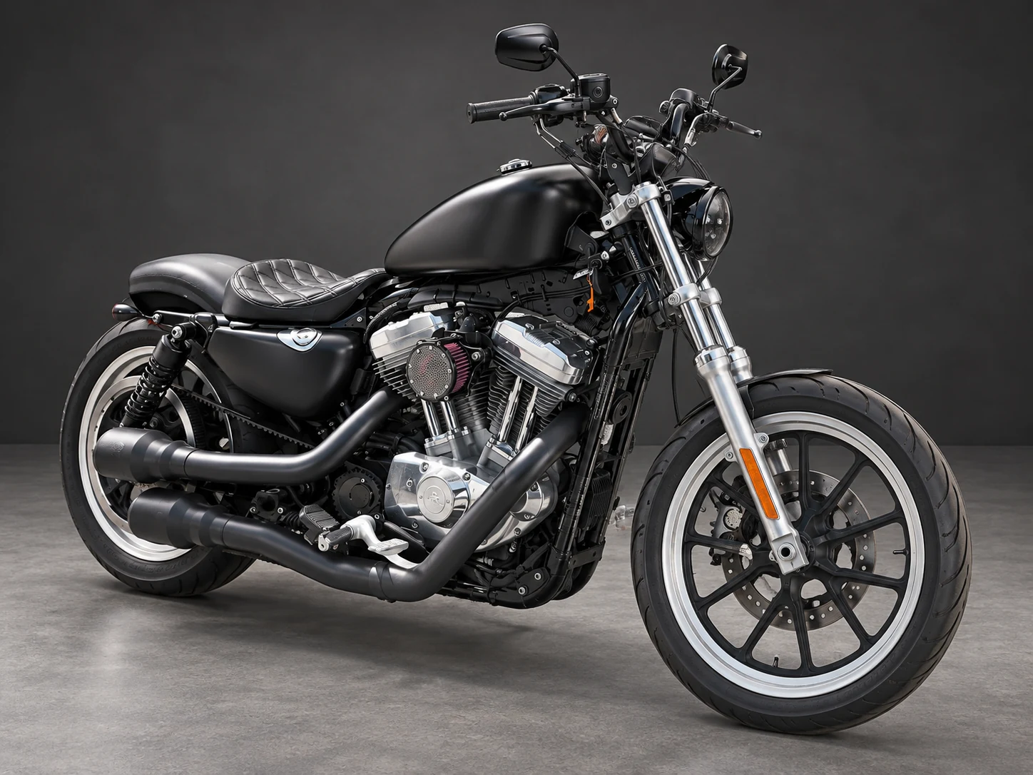 Студийная AI-визуализация sportster-2014 по референсу владельца